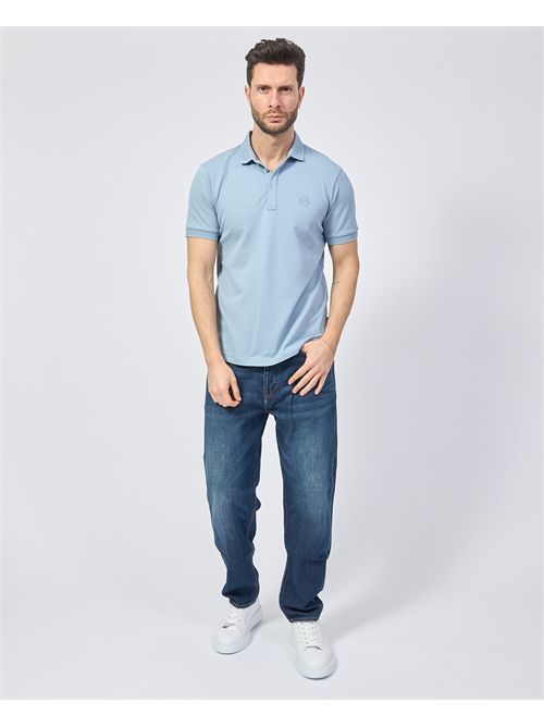 Polo Armani Exchange slim fit in piqué elasticizzato ARMANI EXCHANGE | 8NZF91-ZJ81ZU9287